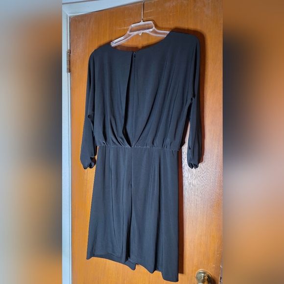 Alex Evenings Black Beaded Ruched Draped Dress 16 - Picture 4 of 4